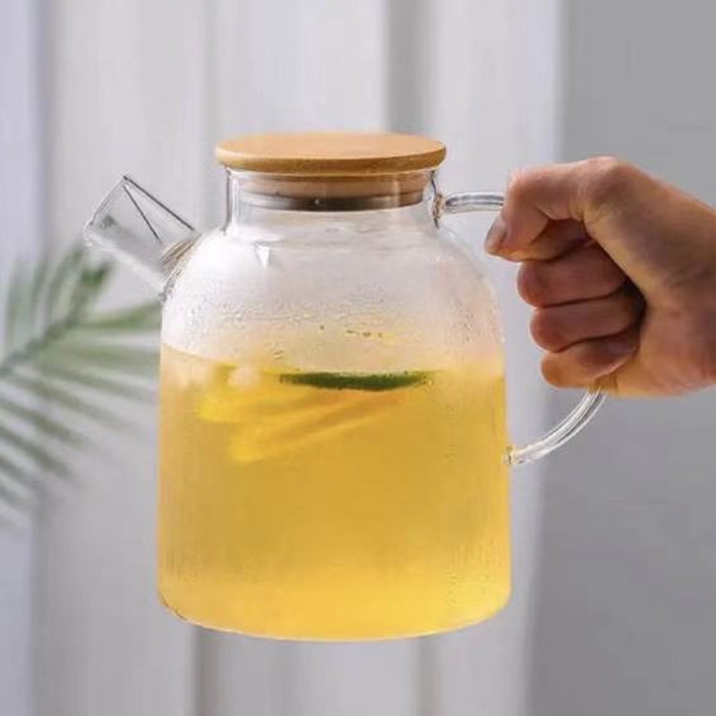 Teko Kaca Borosilikat Tinggi Dengan Tutup Yancheng Mingyang Kuarsa Produk Co, Ltd.
